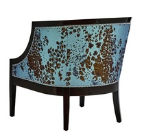 Cameron&nbsp;Chair shown with:Tight seat and backBombay&nbsp;finishSilver&nbsp;nailhead frame trim spaced over self fabric tape