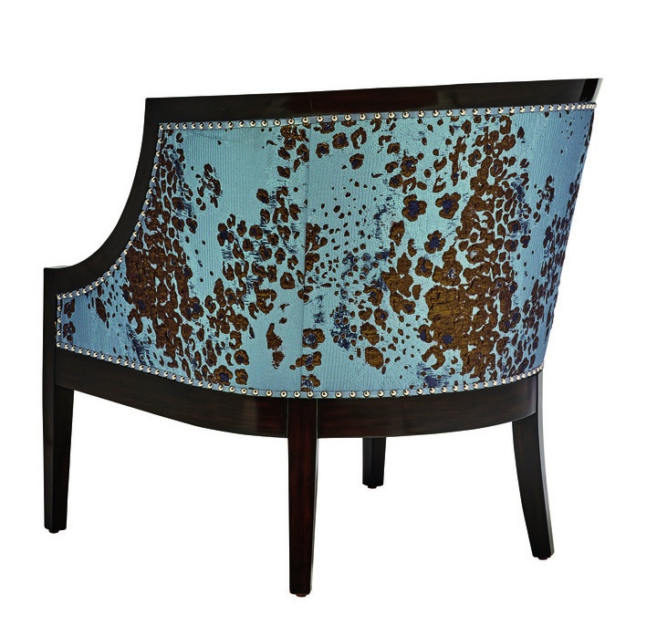 Cameron&nbsp;Chair shown with:Tight seat and backCaviar&nbsp;finishAntique Brass&nbsp;nailhead frame trim