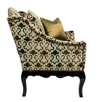 Courtney Chair shown with:Tight seatOld World Vintage Noir finish&nbsp;on exposed wood legsAntique Brass nailhead&nbsp;frame trim