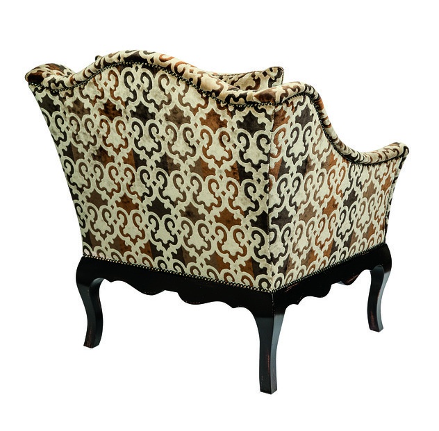 Courtney Chair shown with:Tight seatOld World Vintage Noir finish&nbsp;on exposed wood legsAntique Brass nailhead&nbsp;frame trim