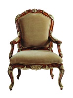 Claudette Arm Chair&nbsp;shown with:Tight seat and backExposed carved hardwood frame in selection of finishesand optional finish trims