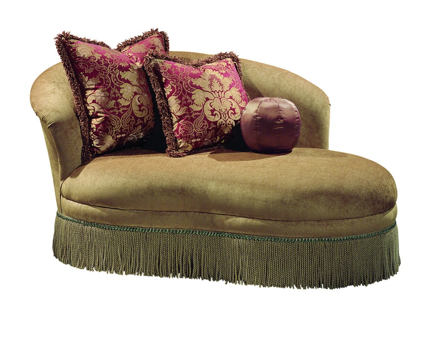 Danielli Chaise shown with:Tight&nbsp;seatBullionSunburst Gold nailhead frame trim