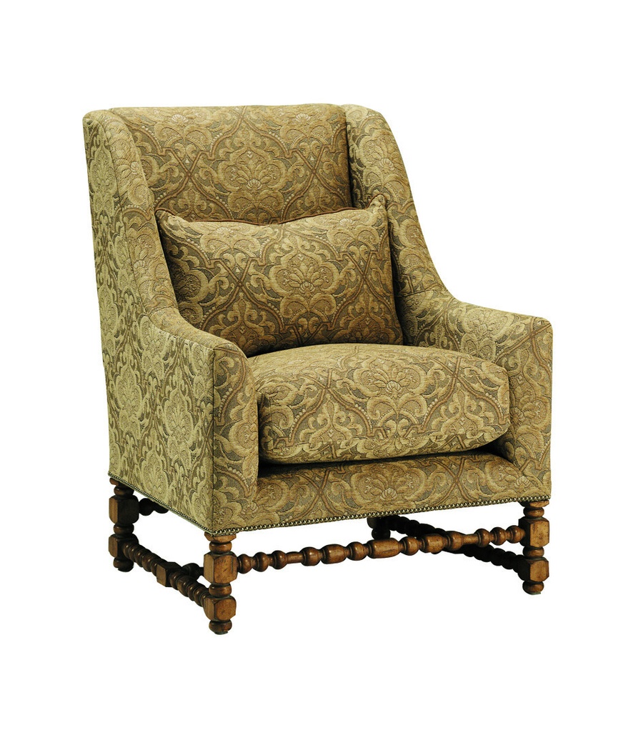 Gibson&nbsp;Chair shown with:Boxed seat cushionTight backNailhead frame trimExposed frame available in selection of finishes