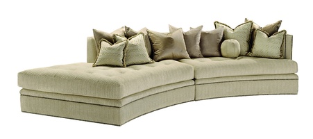 Galaxy 2-Piece Sofa shown with: Boxed bench seatBuilt-to-the-floor base Silver Star nailhead frame trim