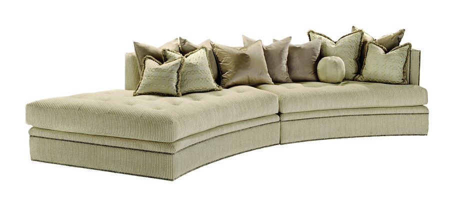 Galaxy 2-Piece Sofa shown with: Boxed bench seatBuilt-to-the-floor base Silver Star nailhead frame trim