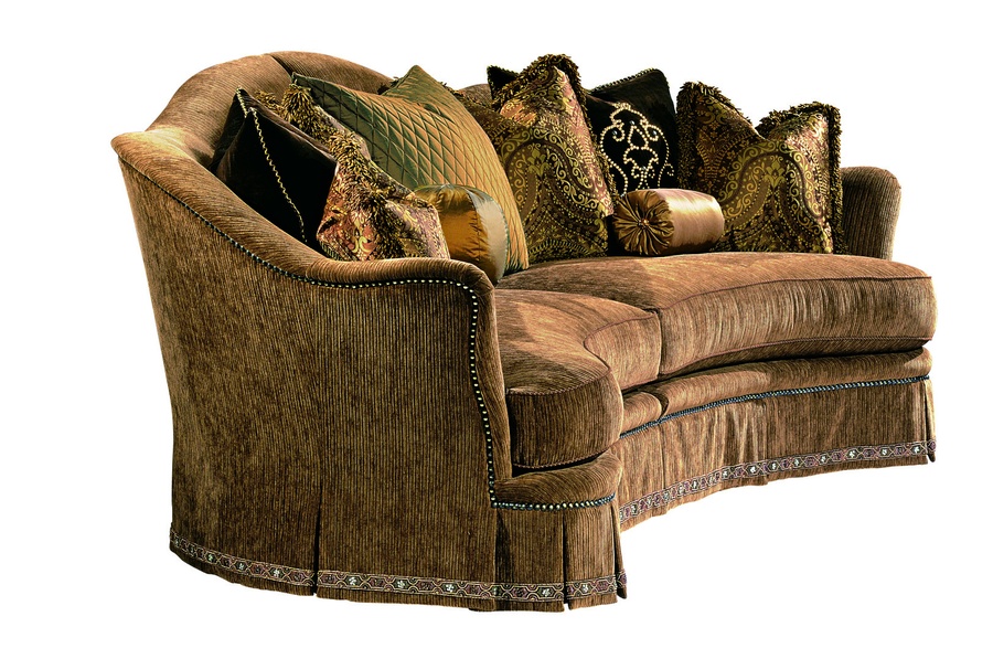 Maritza 2-Piece Sofa shown with:Boxed bench seatDeep skirt with built-in sides and backAntique Brass nailhead frame trim