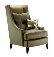 Parker Lounge&nbsp;Chair&nbsp;shown with: Boxed seat cushion Bombay finish Silver nailhead frame trim