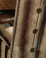 Sinatra&nbsp;Side Chair&nbsp;shown with:Deep skirt with split back and button detail
