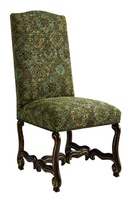 San Marino&nbsp;Side Chair&nbsp;shown with:Tight seat and backOld World Oxford finishAged Gold Leaf finish trimAntique Brass nailhead frame trim
