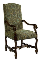 San Marino Arm&nbsp;Chair&nbsp;shown with:Tight seat and backOld World Oxford finishAged Gold Leaf finish trimAntique Brass nailhead frame trim