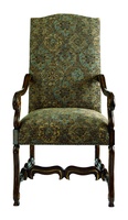 San Marino Arm&nbsp;Chair&nbsp;shown with:Tight seat and backOld World Oxford finishAged Gold Leaf finish trimAntique Brass nailhead frame trim