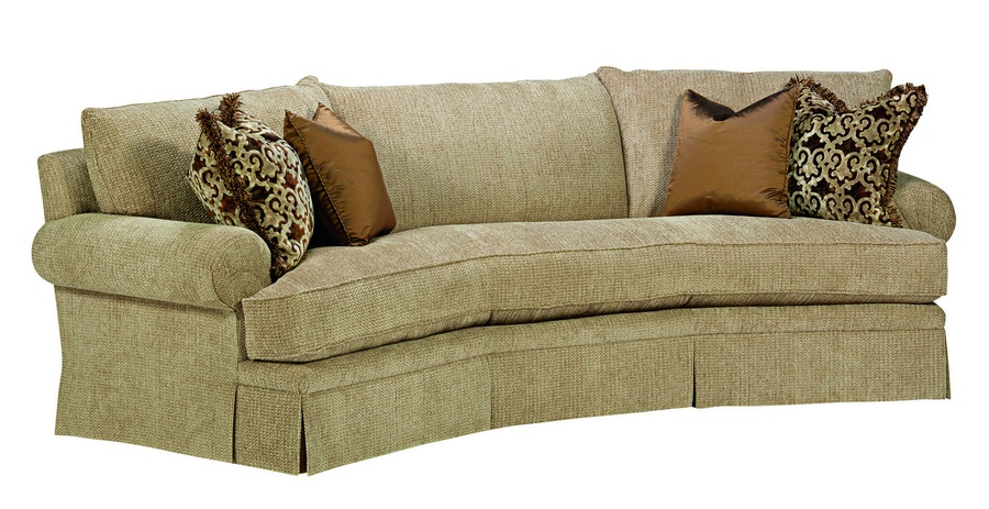 Santa Barbara Wedge Sofa (Fitted Back) shown with:Straight cushion bench seatEnglish&nbsp;ArmPlinth base with Bronzed Brass finish(2) Optional additional pillows