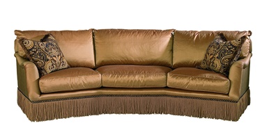 Santa Barbara Sofa (Fitted Back) shown with:(3)&nbsp;Boxed straight seat cushionsEnglish ArmBullionBronze Star nailhead frame trim&nbsp;