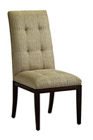 Silverlake&nbsp;Side Chair&nbsp;shown with:Box quilted seat and backContemporary Havana&nbsp;finishSilver&nbsp;nailhead frame trim