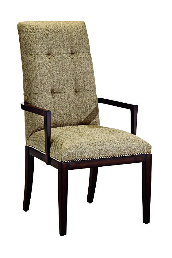 Silverlake Arm&nbsp;Chair&nbsp;shown with:Box quilted seat and backContemporary Havana&nbsp;finishSilver&nbsp;nailhead frame trim