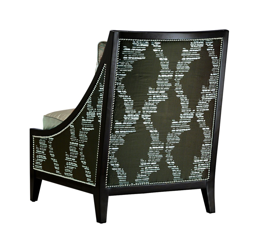Torino&nbsp;Chair&nbsp;shown with: Boxed seat cushion Bombay finish Silver nailhead frame trim
