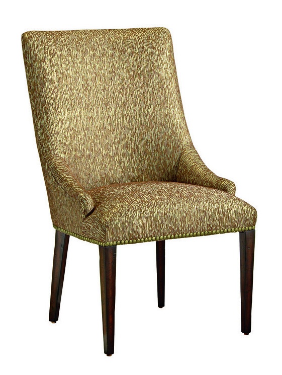 Venice Beach&nbsp;Side Chair&nbsp;shown with:Tight seat and backHavana finishSamurai&nbsp;nailhead frame trim