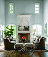 Ariel Sofa shown with:Boxed bench seatDeep skirt with built-in sides and backDecorative tape band along bottom of skirt