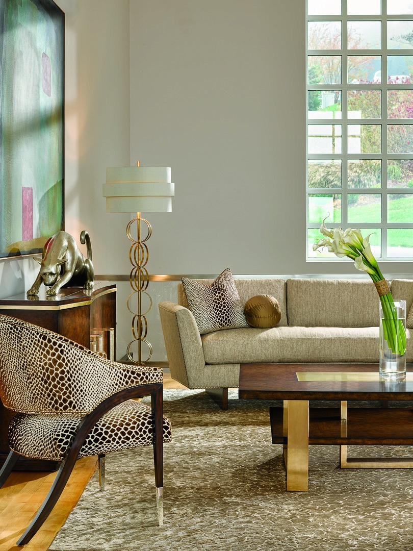 Austin Sofa shown with:Boxed bench seatBombay finishSilver nailhead trim