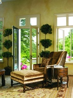 Gibson&nbsp;Chair shown with:Boxed seat cushionTight backOptional extra acccessory pillowOld World Briar finishDecorative tape&nbsp;trim