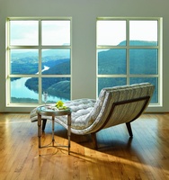 Logan&nbsp;Chaise shown with:Button tufted seat and backContemporary Havana finishGunmetal&nbsp;nailhead frame trim