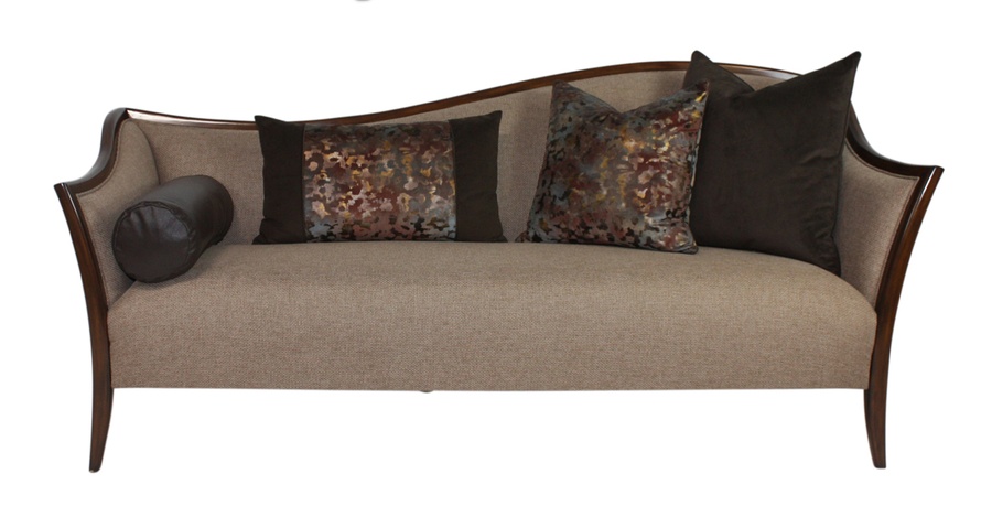 Anastasia Sofa shown with:Tight&nbsp;seatAntique Medici&nbsp;finishGunmetal&nbsp;nailhead frame trim