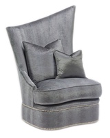 Artemis Chair shown with:Boxed seat cushionBuilt-to-the-floor baseMerengue&nbsp;nailhead frame trim