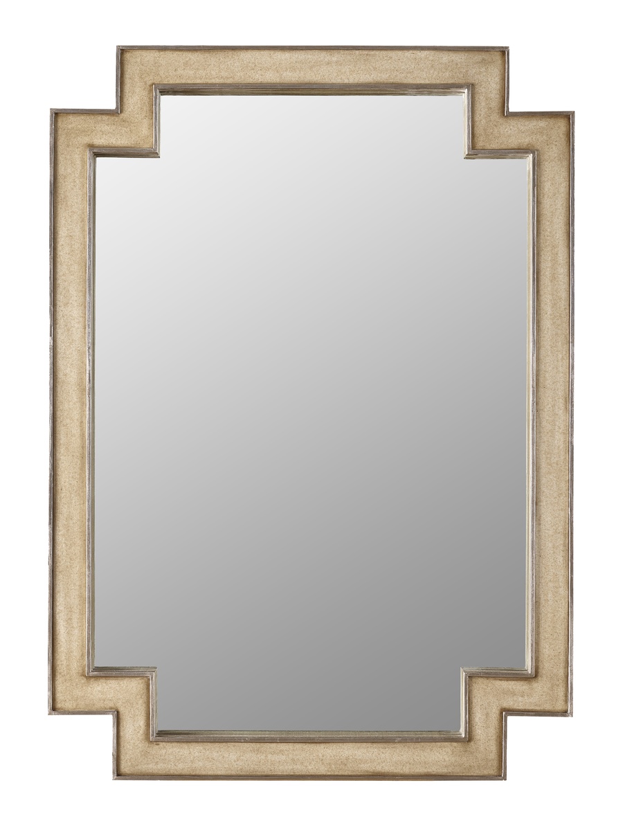 Bali&nbsp;Mirror shown with:Oatmeal finishBrushed&nbsp;Silver&nbsp;finish trim