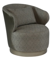 Brooke Chair&nbsp;shown with:Tight seatPlinth Base&nbsp;with Cashmere Silver finishPewter&nbsp;nailhead frame trim