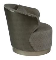 Brooke Chair&nbsp;shown with:Tight&nbsp;seatPlinth Base&nbsp;with Cashmere Silver finishPewter&nbsp;nailhead frame trim