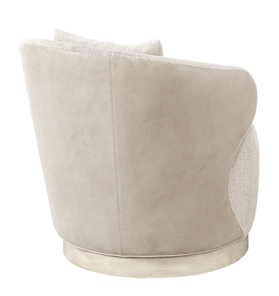 Brooke Chair&nbsp;shown with:Tight seatPlinth Base&nbsp;with&nbsp;Dapple finishPewter&nbsp;nailhead frame trim