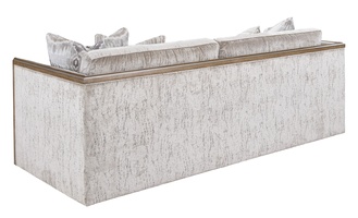 Burton&nbsp;Sofa shown with:(2) Seat&nbsp;CushionsAlmond finish with Cashmere Silver Leaf finish trimLong&nbsp;Right Arm Facing
