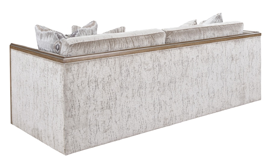 Burton&nbsp;Sofa shown with:(2) Seat&nbsp;CushionsAlmond finish with Cashmere Silver Leaf finish trimLong&nbsp;Right Arm Facing