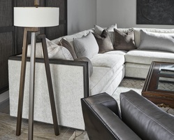 Burton Sectional shown with:BRT52 and BRT56Boxed seat cushionBuilt-to-the-floor baseTwilight&nbsp;finishBlack Nickel&nbsp;nailhead frame trim