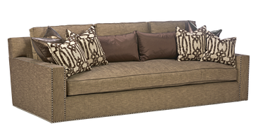 Bryant&nbsp;Sofa shown with:Boxed bench seatBuilt-to-the-floor&nbsp;baseSpaced SIlver&nbsp;nailhead frame trim over tape