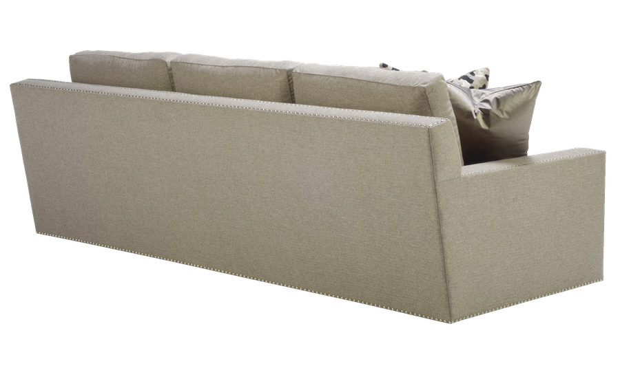 Bryant&nbsp;Sofa shown with:Boxed bench seatBuilt-to-the-floor&nbsp;baseSpaced SIlver&nbsp;nailhead frame trim over tape