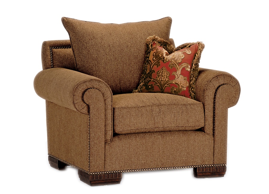 Bentley Chair shown with:Boxed&nbsp;cushionBuilt-to-the-floor with wood legs in&nbsp;Pumice finish