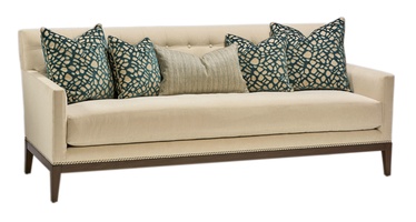 Cosmopolitan Sofa shown with:Melody finishSilver nailhead frame trim