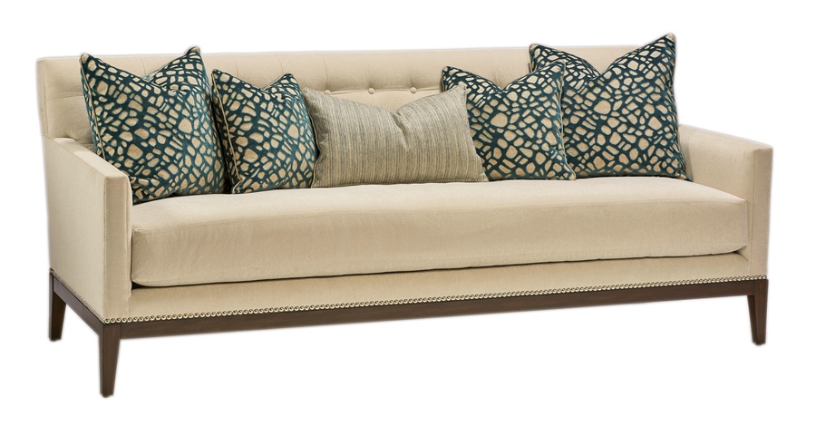 Cosmopolitan Sofa shown with:Melody finishSilver nailhead frame trim
