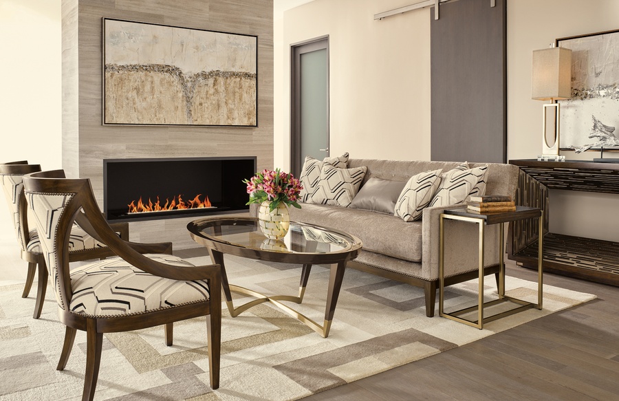 Cosmopolitan Sofa shown with:Melody finishSilver nailhead frame trim