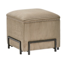 Dharma Ottoman shown with:Dark Harmony&nbsp;finishSilver Nailhead frame trim