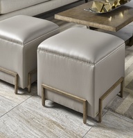 Dharma Ottoman shown with:Tempo&nbsp;finishSilver Nailhead frame trim