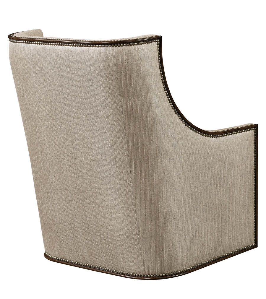 Gallery Chair shown with:Lyric finishGunmetal nailhead frame trim