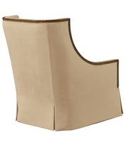 Gallery Chair shown with:Aria&nbsp;finishBright Brass&nbsp;nailhead frame trim