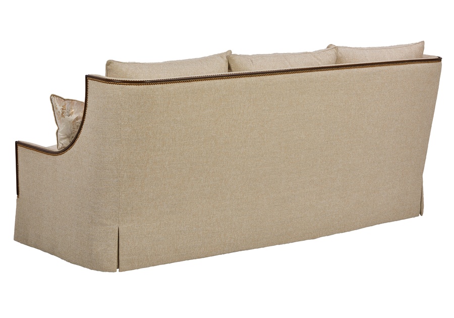 Gallery Sofa shown with:Aria finishBright Brass nailhead frame trim