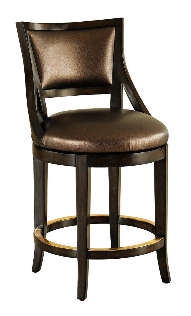 Lyric Counter Stool shown with:Lyric finishSatin Brass&nbsp;footrest