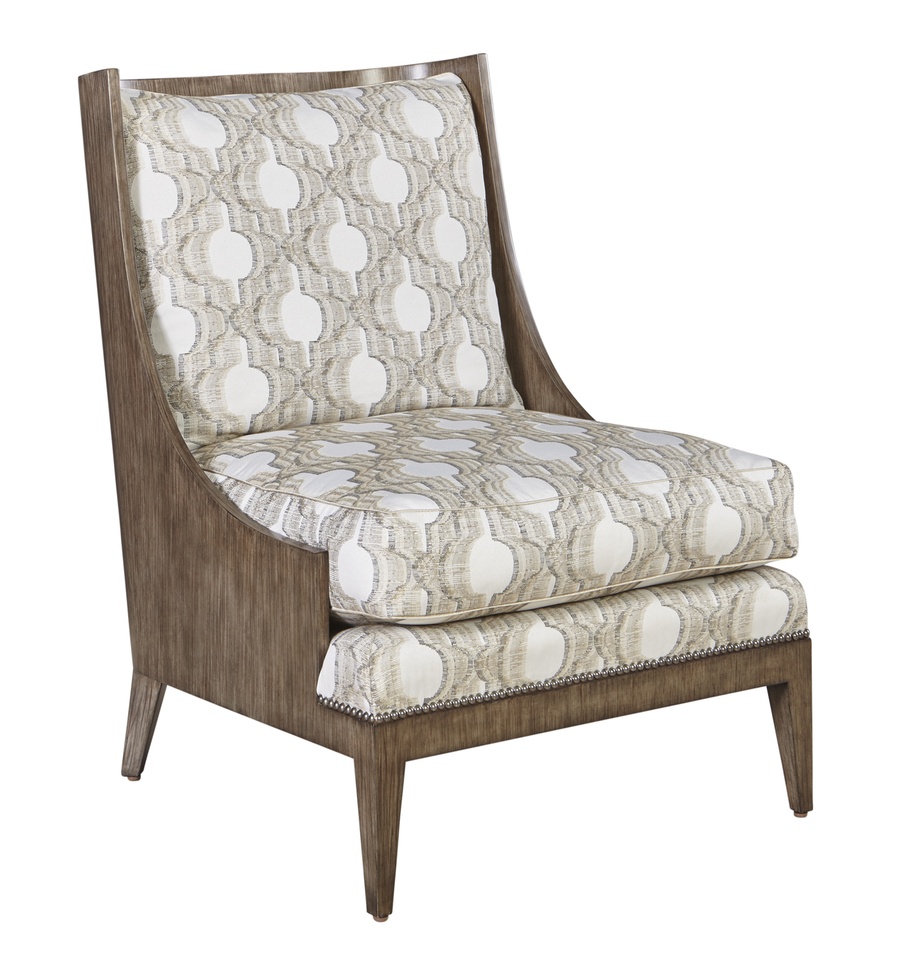 Metropolis&nbsp;Chair shown with:Tempo finishGunmetal&nbsp;Nailhead frame trim