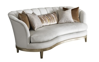 Vista Sofa shown with:Cashmere Gold&nbsp;finishGold Coast&nbsp;Nailhead frame trim