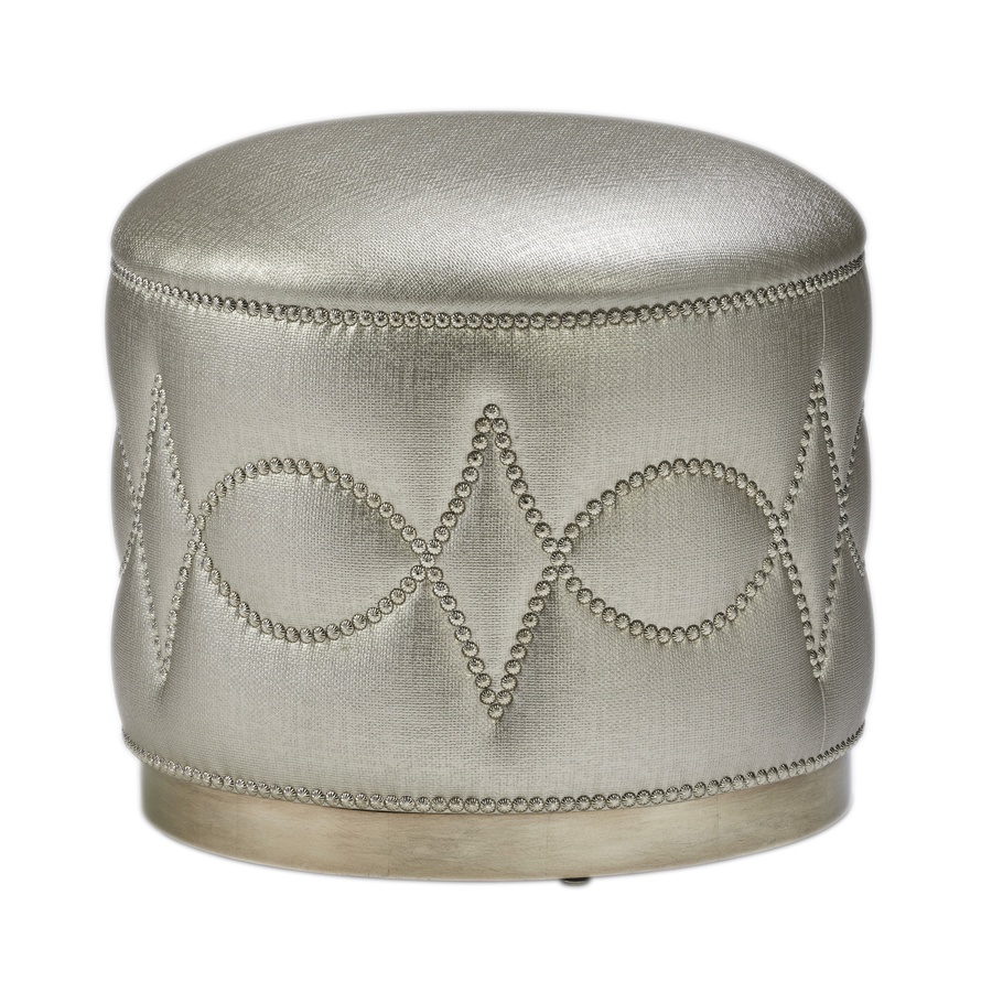 Carlton Ottoman&nbsp;shown with:Wood base in Dark Bay finishMottled nailhead frame trim in Square&nbsp;Link pattern