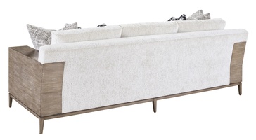 Tribeca&nbsp;Style Sofa shown with:Fitted Boxed Back PillowsBisque&nbsp;finishRelaxed&nbsp;Depth Seating
Overall: 98"W 40"D 36"HArm: 25" HSeat: 82"W 23"D 18.5"H